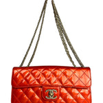 Chanel Red Metallic Evening Star Flap Bag 2008