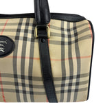Burberry Vintage Haymarket House Small Boston Bag