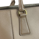 Prada Beige Saffiano Leather Galleria Large Shoulder Bag