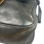 Fendi Shiny Black Suede Small Baguette