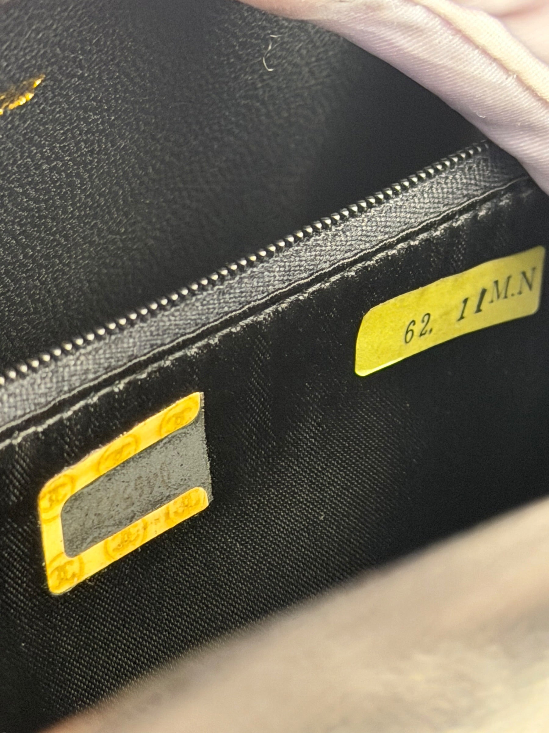 Chanel Black Lizard Leather Envelope Flap Bag 1986