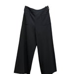 Chanel Vintage Black Wool Wide-Leg Trousers