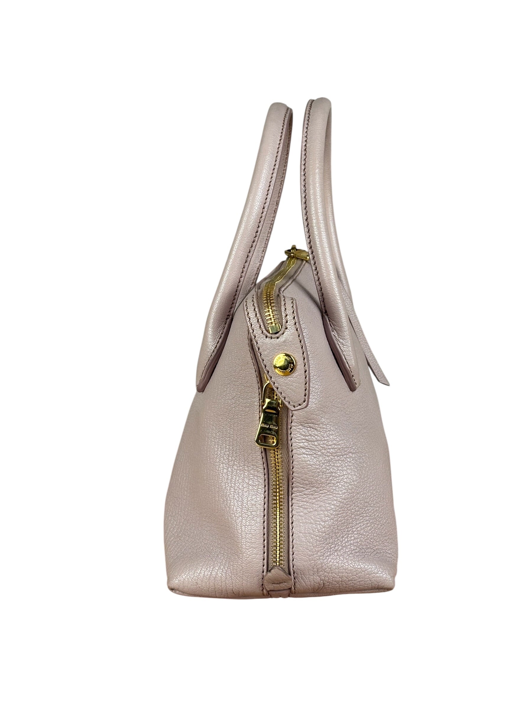 Miu Miu Blush Pink Leather Two-Way Bag