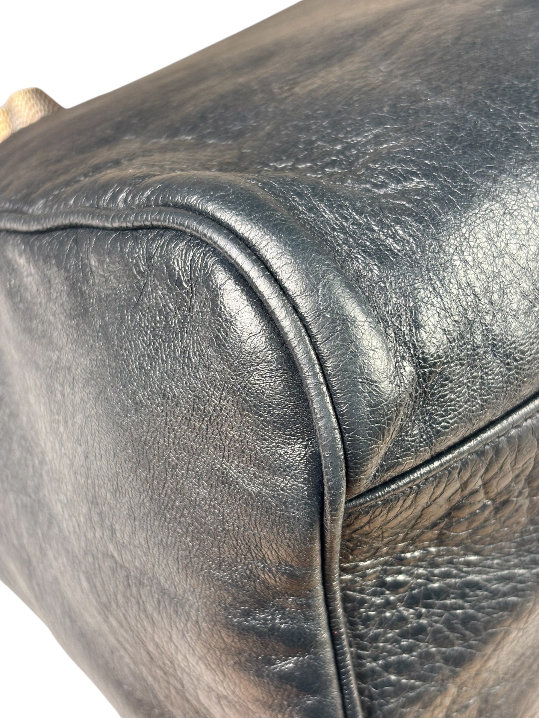 Balenciaga Vintage Navy Leather City Two-Way Bag