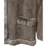 Flash Moonbat Brown Rabbit Fur Reversible Coat