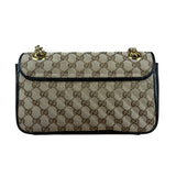 Gucci Beige/Black GG Marmont Shoulder Bag