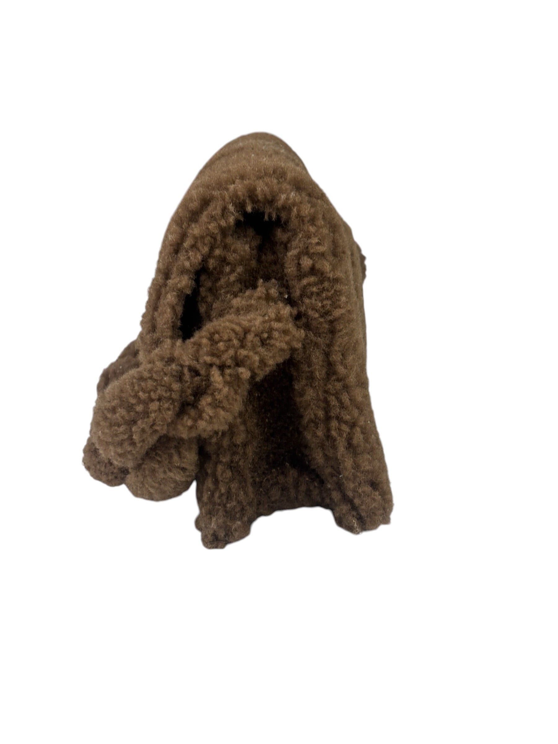 Jacquemus Brown Leather Trim  Le Bambidou Shearling Shoulder Bag