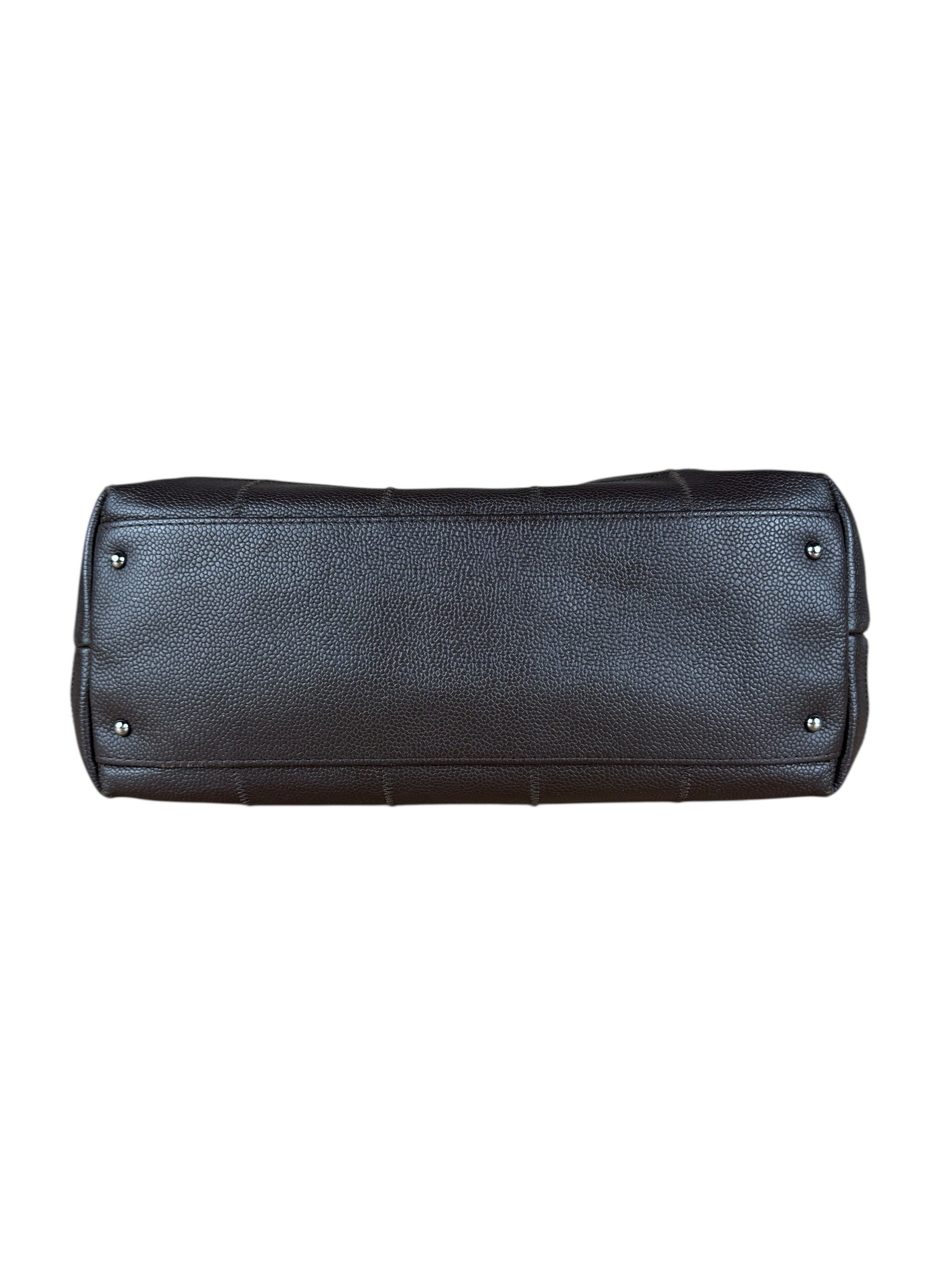 Chanel Brown Leather Chocolate Bar Tote 2004