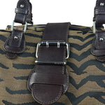 Fendi Vintage Tiger Print Canvas Bowler Bag