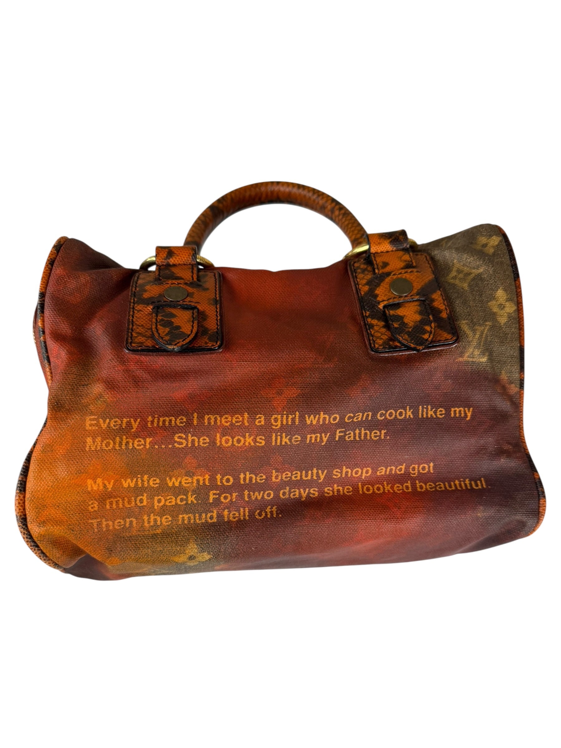 Louis Vuitton Multicolor Leather Mancrazy Jokes Handbag