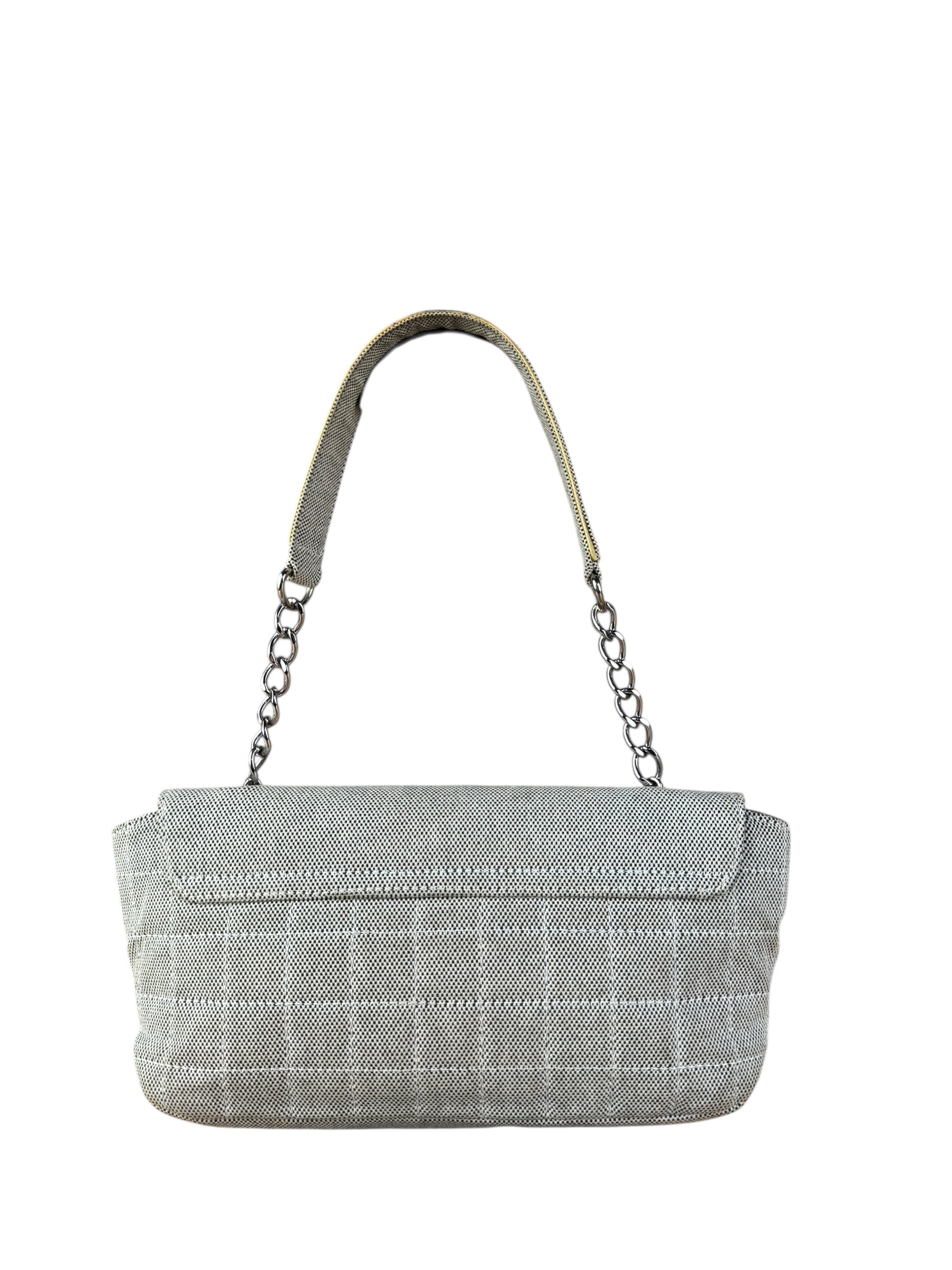 Chanel 2005 Canvas Camellia No. 5 Flap Shoulder Bag