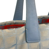 Chanel Blue Leather Trim New Travel Tote Bag 2002