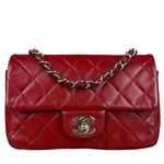 Chanel Red Quilted Leather Classic Mini Flap Bag 2012