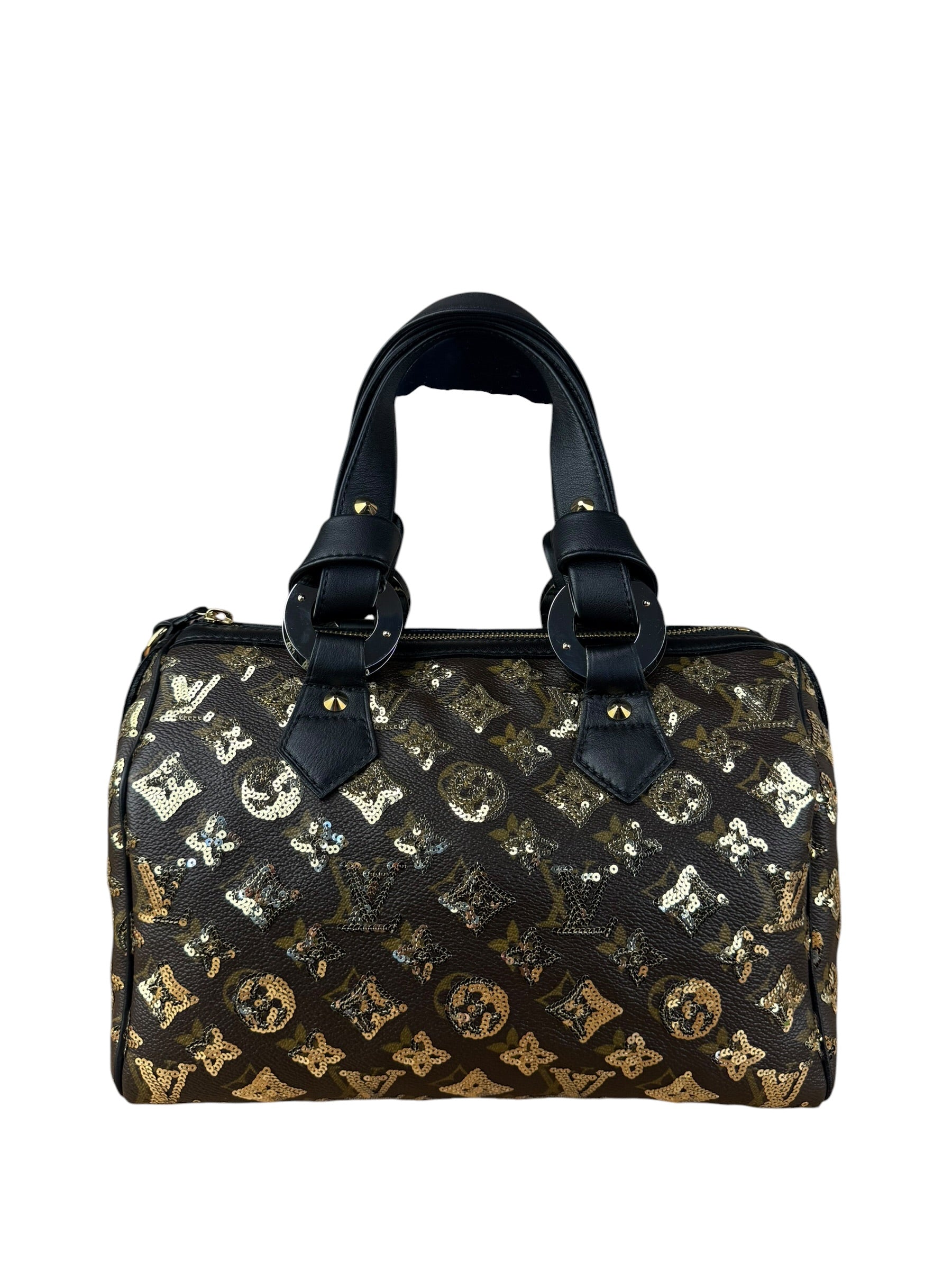 Louis Vuitton Gold Sequins Monogram Speedy Eclipse 30