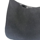 Prada Vintage Black Canvas Shoulder Bag
