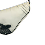 Christian Dior Cream Nylon Saddle Bag