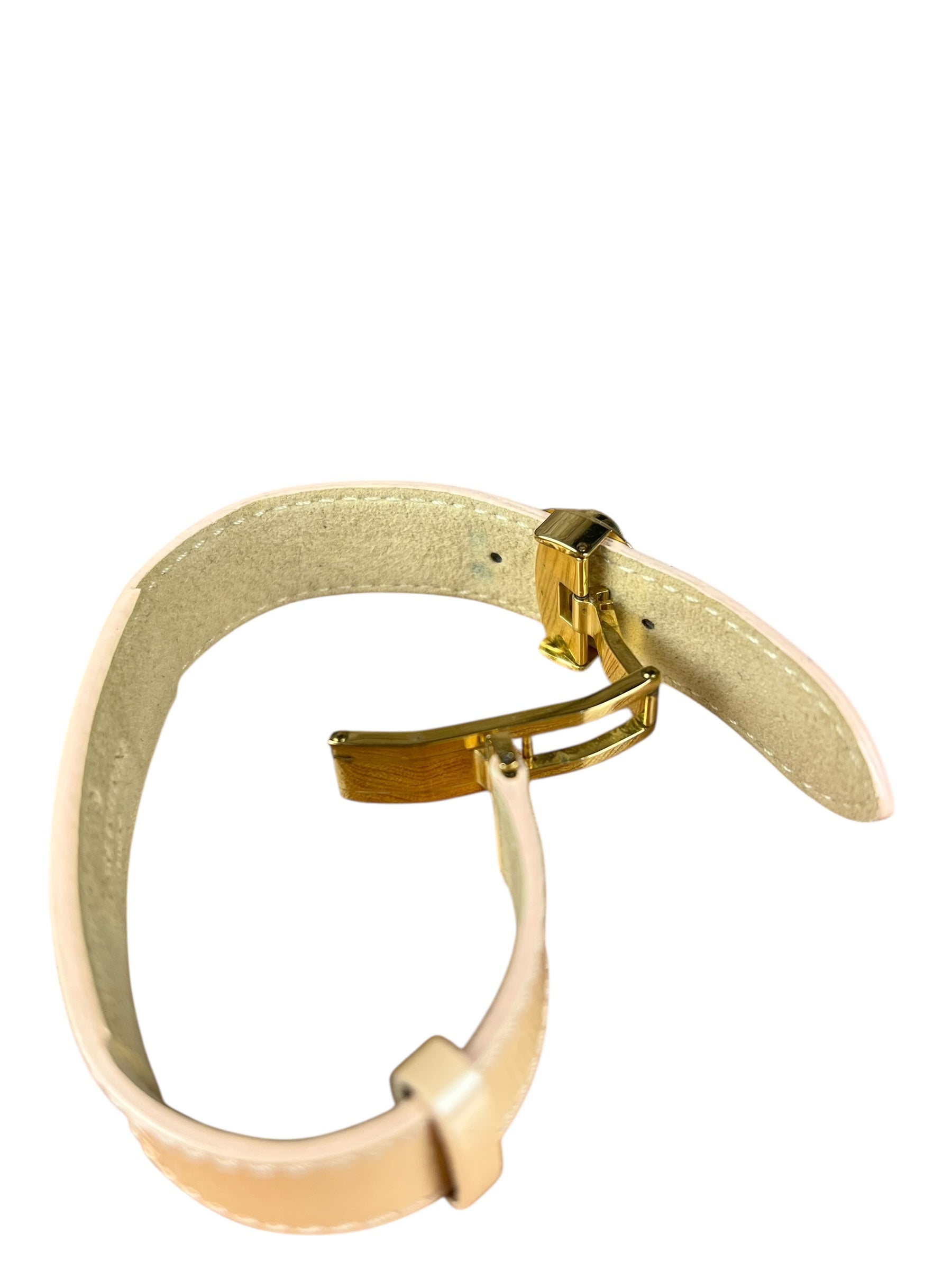 Louis Vuitton Monogram Vernis Logo Bracelet Yellow
