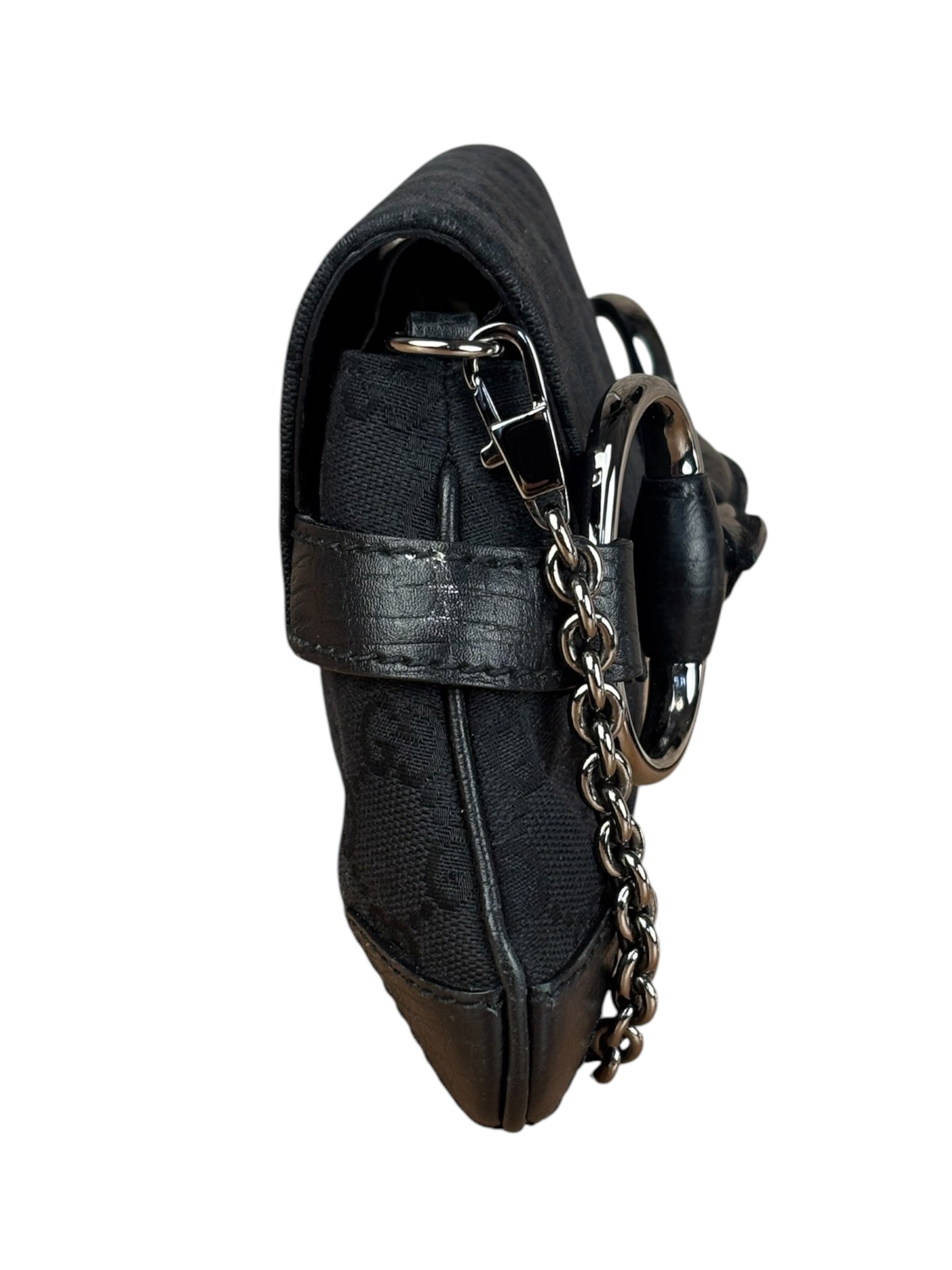 Gucci Black Tom Ford Horsebit Shoulder Bag
