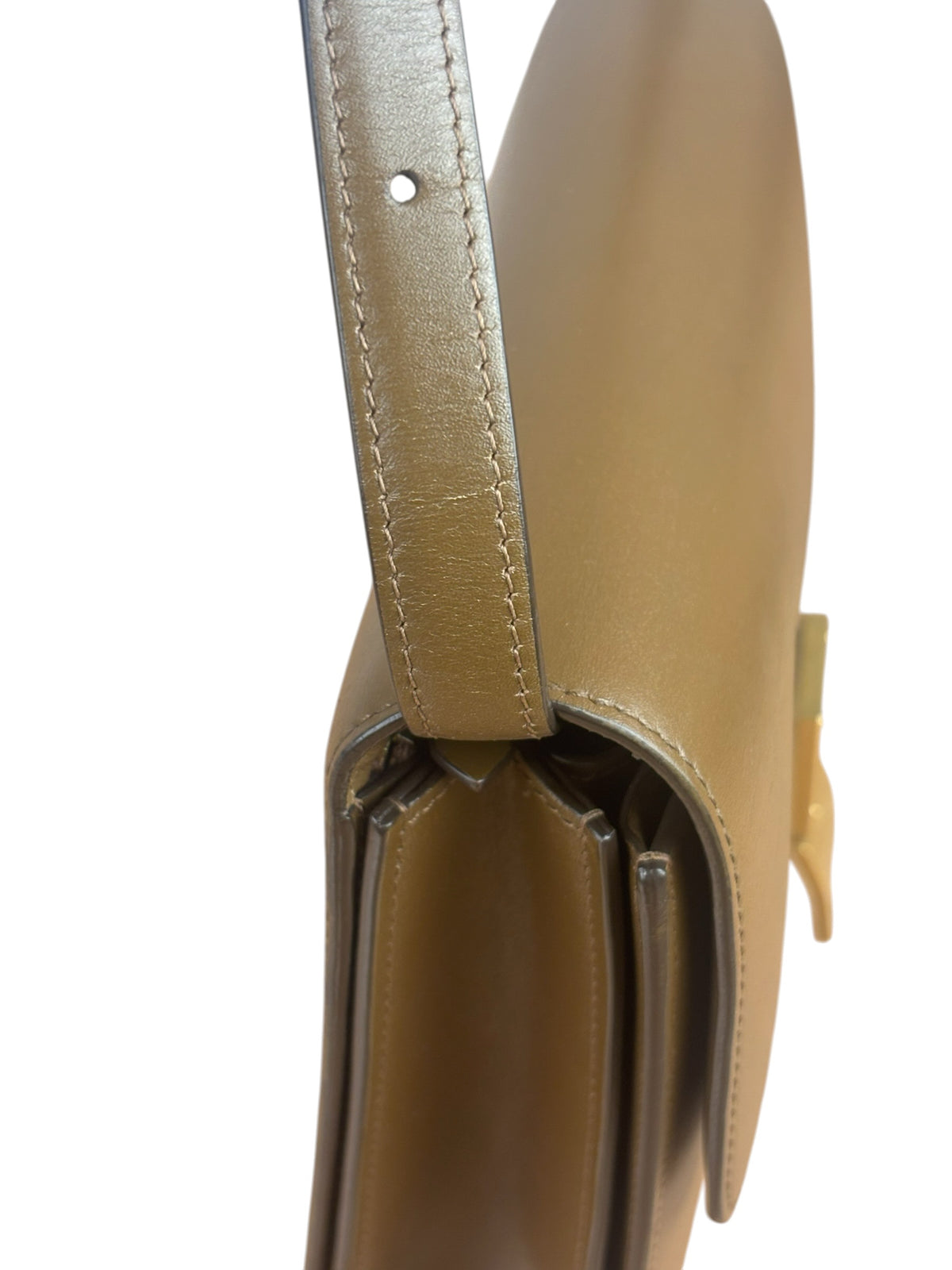 Celine Brown Leather Medium Classic Box Bag