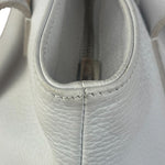 Burberry White Pebbled Leather Shoulder Bag