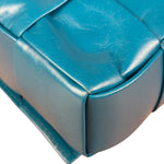 Bottega Veneta Cyan Leather Cassete Bag