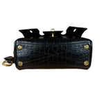 Balenciaga Black Leather Mini Bel Air Carry All Two-Way Bag