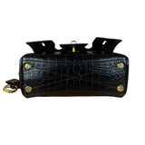 Balenciaga Black Leather Mini Bel Air Carry All Two-Way Bag