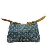 Louis Vuitton Vintage Denim Leather Trim Monogram Baggy Shoulder Bag MM