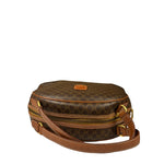 Celine Brown Leather Macadam Dome Handbag