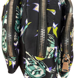 Prada Multicolor Nylon Leather Trim Frankenstein Print Pouch