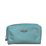Coach Teal Blue Ellis Boxy Cosmetic Pouch