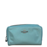 Coach Teal Blue Ellis Boxy Cosmetic Pouch