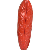 Chanel Orange Hue Quilted Patent Leather Clutch 2012