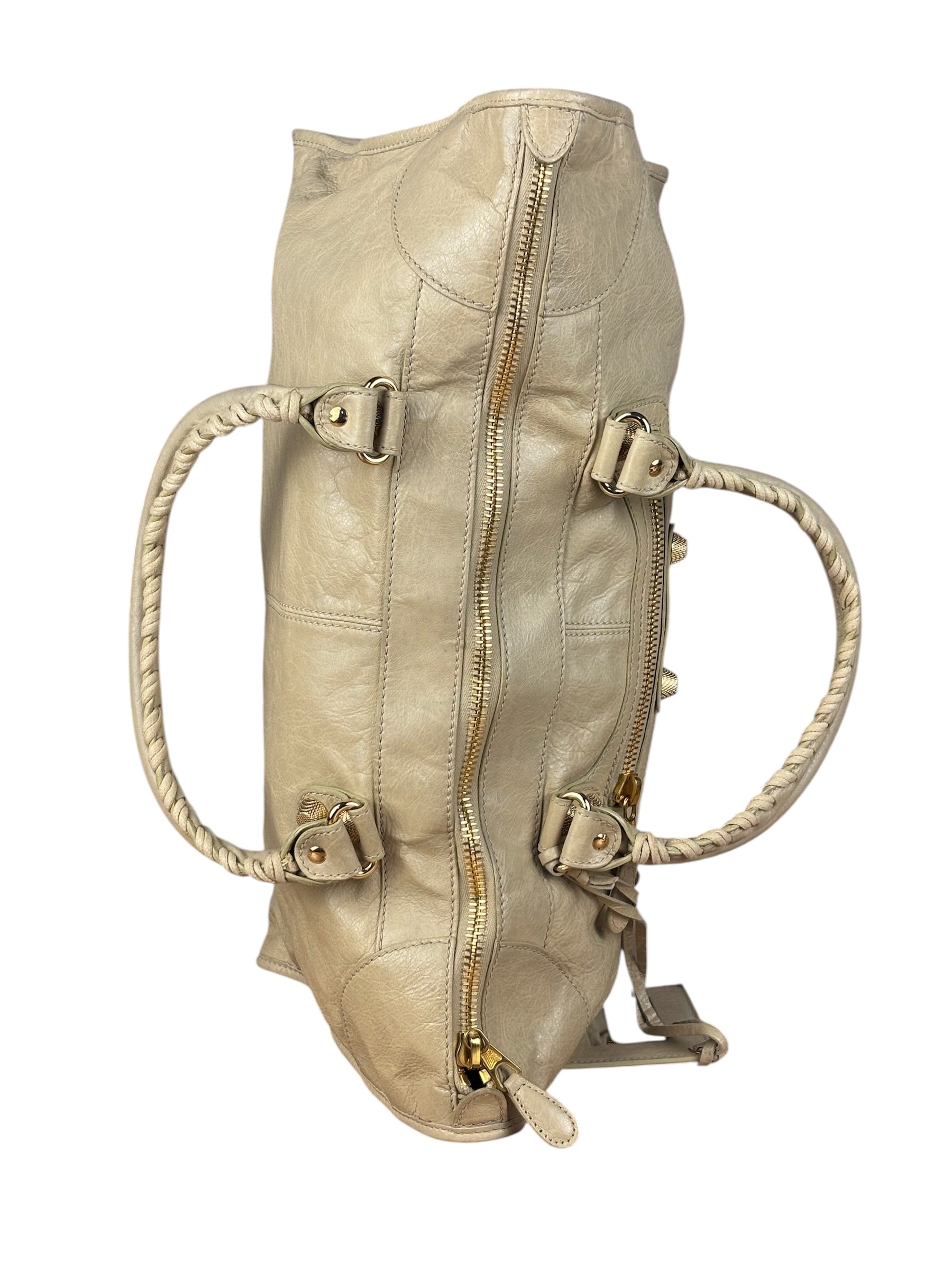Balenciaga Beige Leather Large Classic City Bag