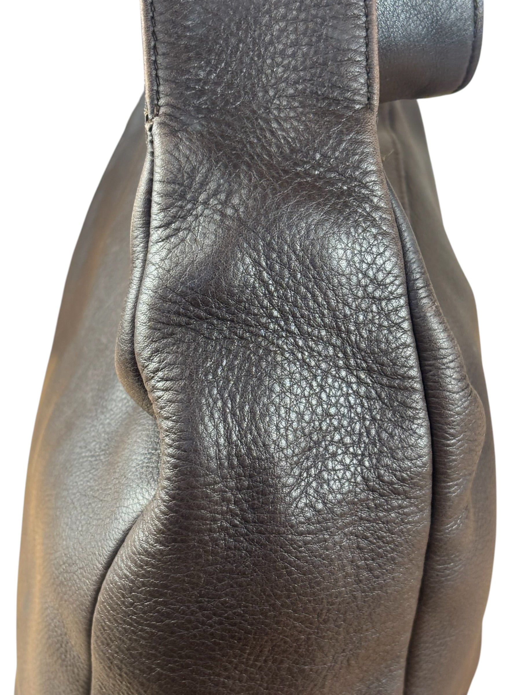Ferragamo Vintage Brown Leather Hobo Bag