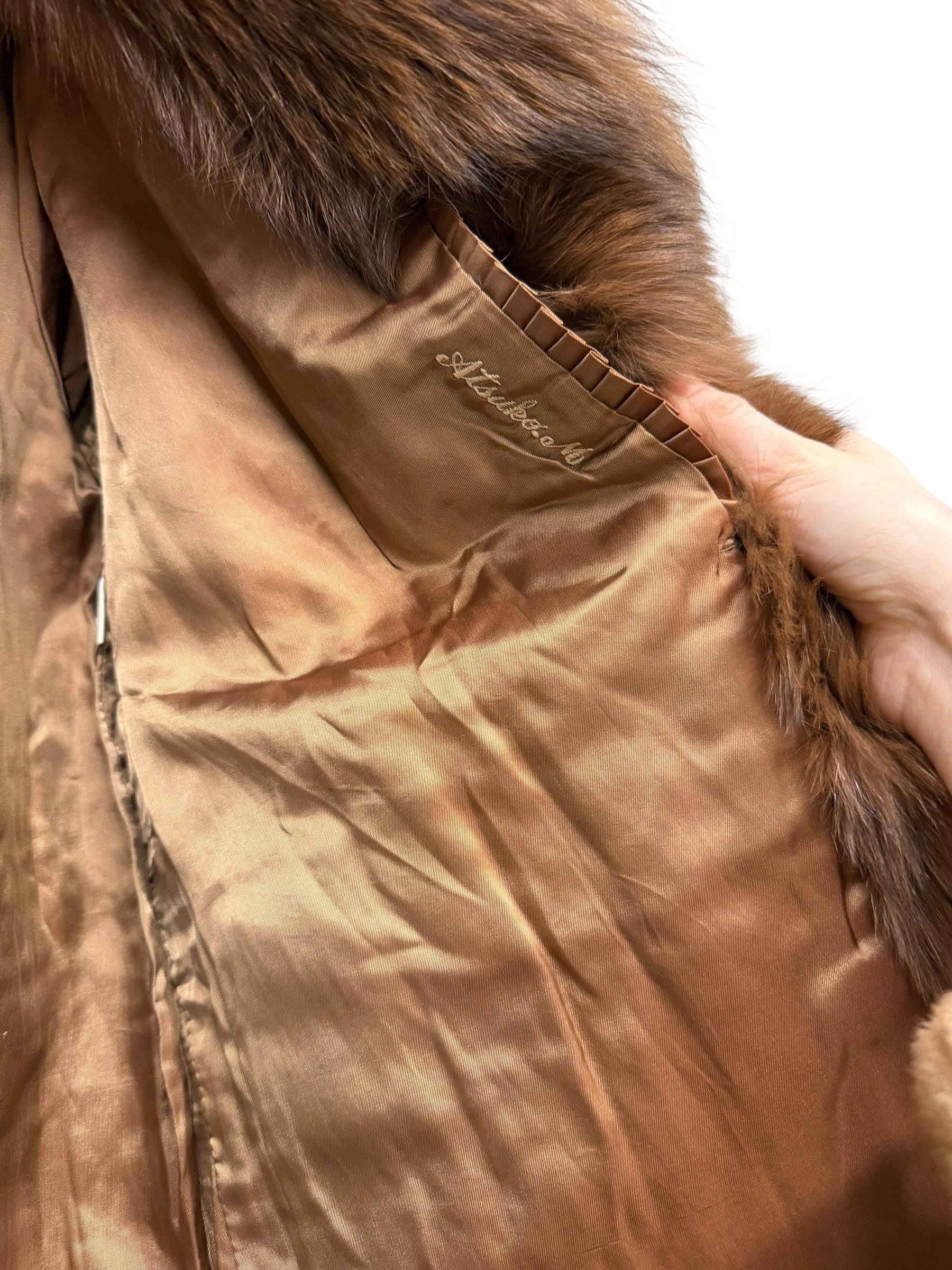 Malvoisie Vintage Brown Fur Coat
