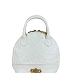 Versace Vintage Mini Osctrich Leather Top Handle Bag
