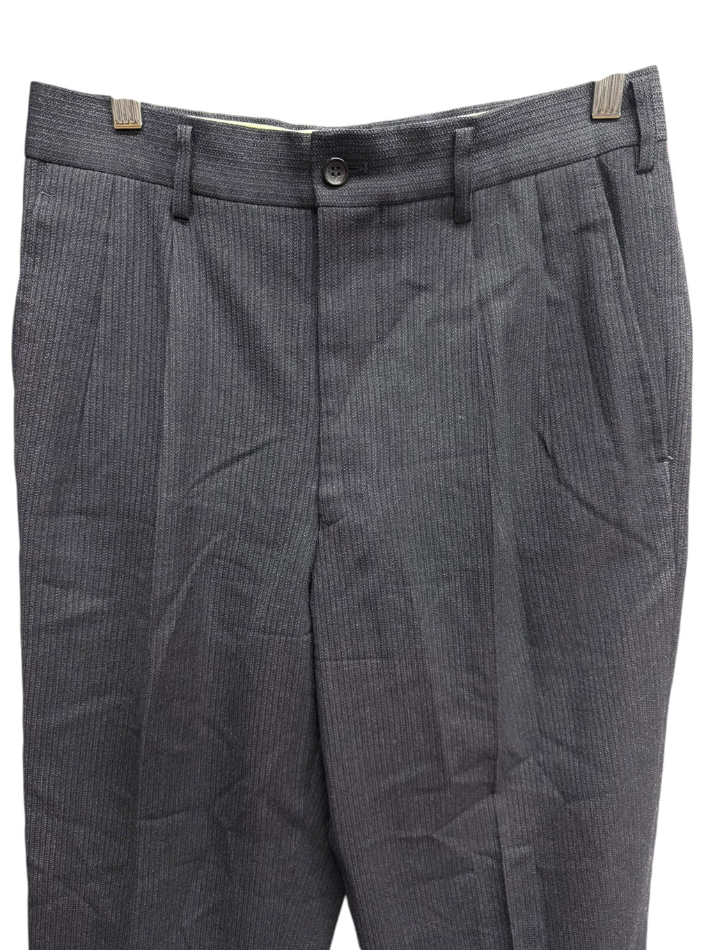 CDG 4-Pocket Pleated Greyish Dark Navy Wool Trousers