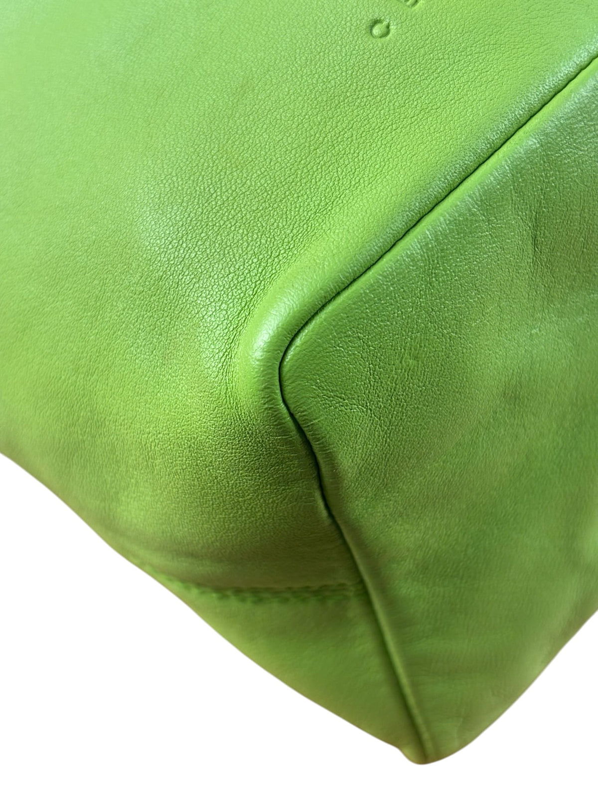 Celine Bright Green Leather Small Bucket Bag