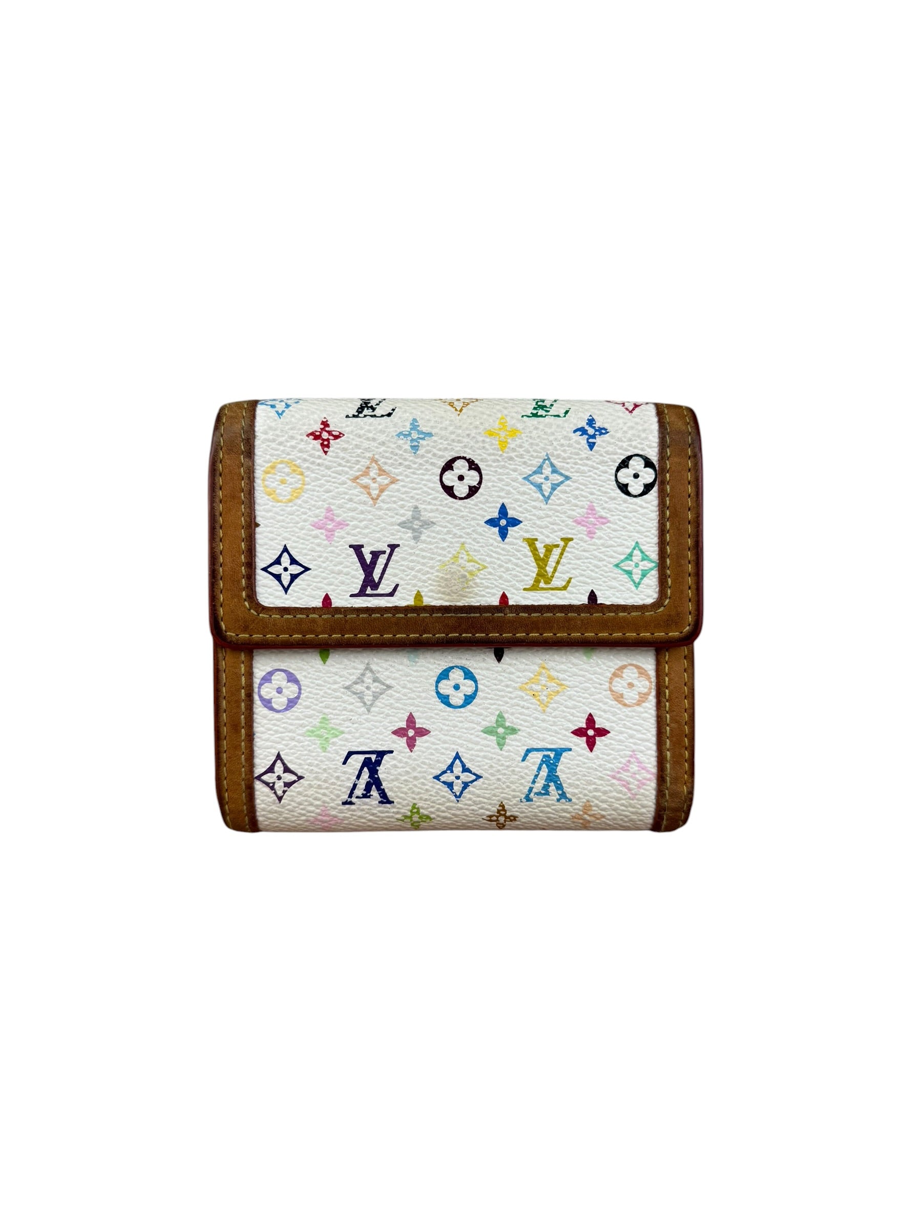 Louis Vuitton White Murakami Compact Wallet