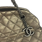 Chanel Metallic Gold Quilted Caviar Just Mademoiselle Bowling Bag 2010