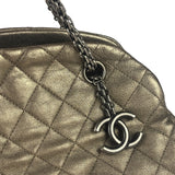 Chanel Metallic Gold Quilted Caviar Just Mademoiselle Bowling Bag 2010