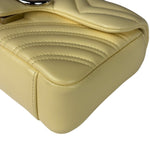 Gucci Yellow Leather Matelasse Marmont Shoulder Bag
