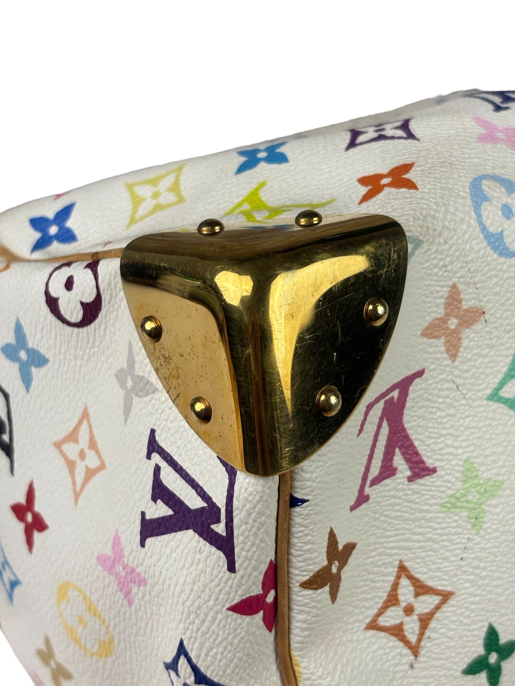 Louis Vuitton x Takashi Murakami White Monogram Speedy 30