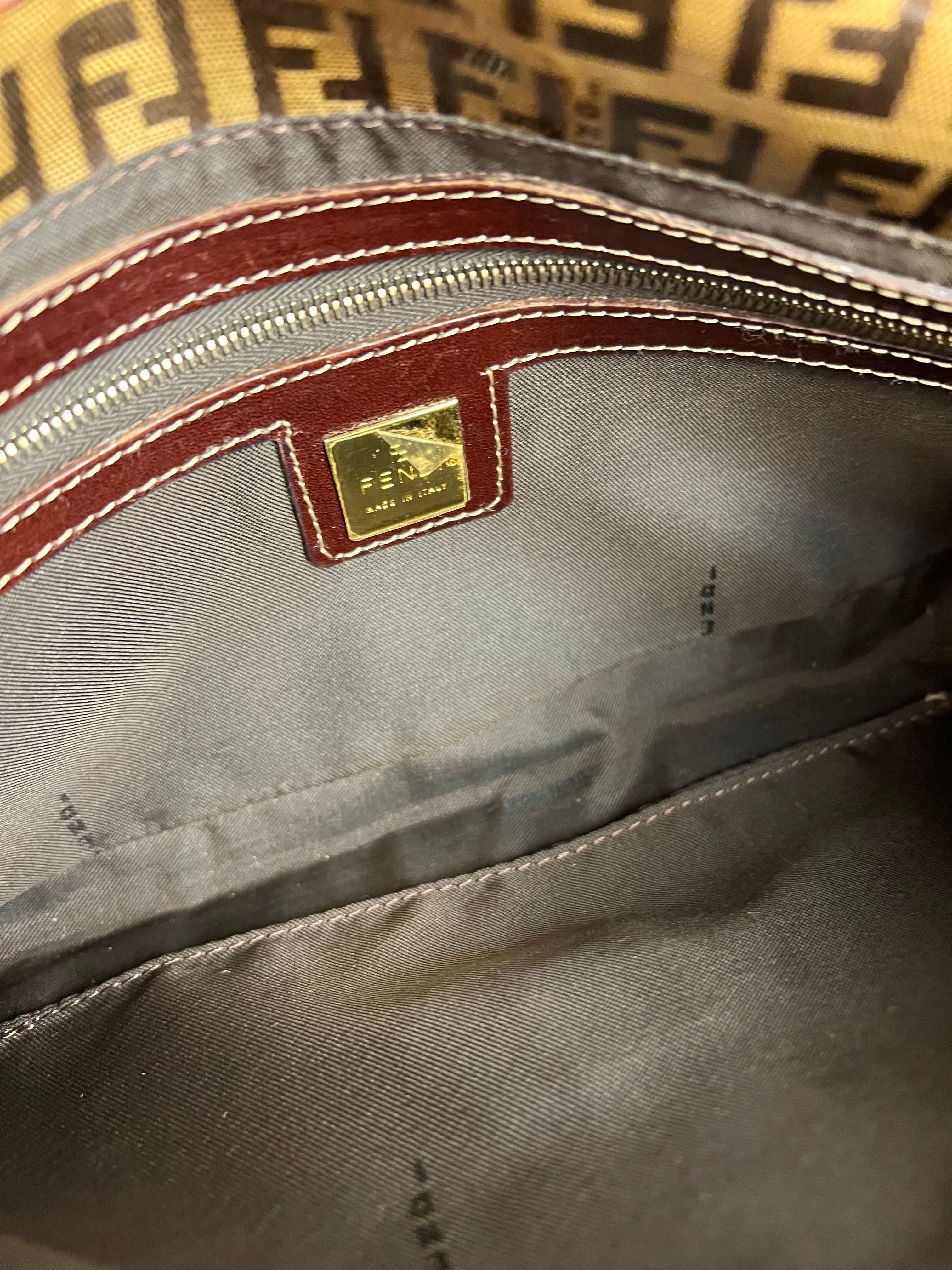 Fendi FF PVC Coated Canvas Baguette