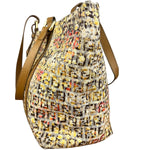 Fendi FF Floral Zucchino Shoulder Tote
