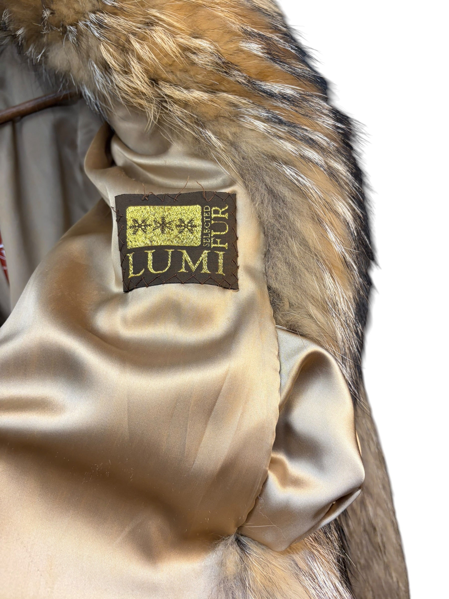 Vintage Brown Raccoon Full Length Fur Coat
