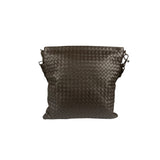Bottega Veneta Brown Leather Woven Intrecciato Crossbody Bag