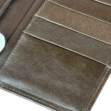 Christian Dior Brown Leather Bifold Checkbook Wallet