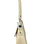 Christian Dior Vintage Beige Leather Stitch Saddlebag